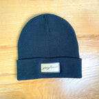 Greyhouse Leather Patch Beanie