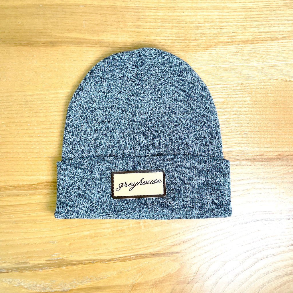 Greyhouse Leather Patch Beanie