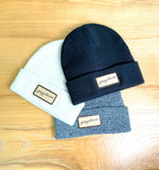 Greyhouse Leather Patch Beanie